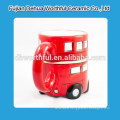 Ceramic mug with london bus design